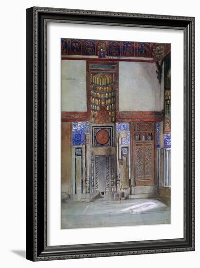 The House of Moufti Sheikh El Mahadi, Cairo, 1873-Frank Dillon-Framed Giclee Print