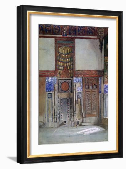 The House of Moufti Sheikh El Mahadi, Cairo, 1873-Frank Dillon-Framed Giclee Print