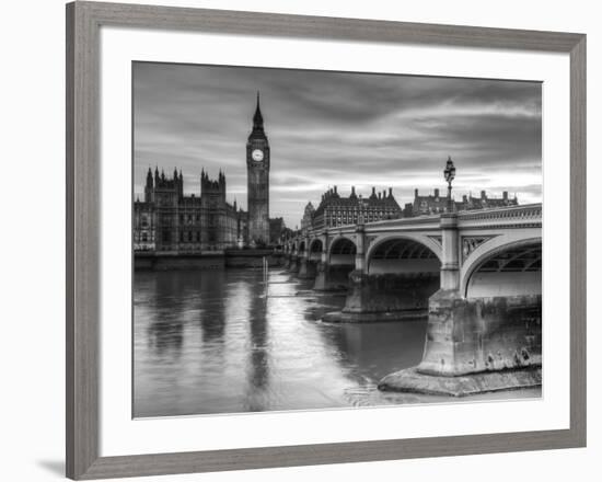 The House of Parliament and Westminster Bridge-Grant Rooney-Framed Art Print