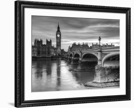 The House of Parliament and Westminster Bridge-Grant Rooney-Framed Art Print