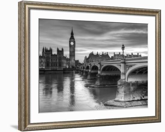 The House of Parliament and Westminster Bridge-Grant Rooney-Framed Art Print