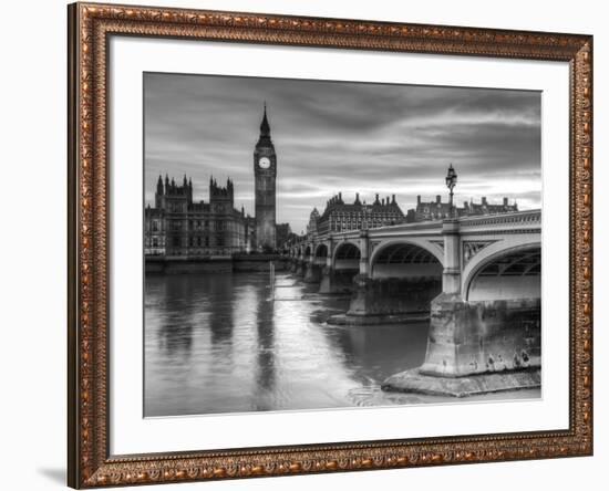 The House of Parliament and Westminster Bridge-Grant Rooney-Framed Art Print