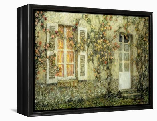 The House of Roses; Les Maison Aux Roses, 1936-Henri Eugene Augustin Le Sidaner-Framed Premier Image Canvas