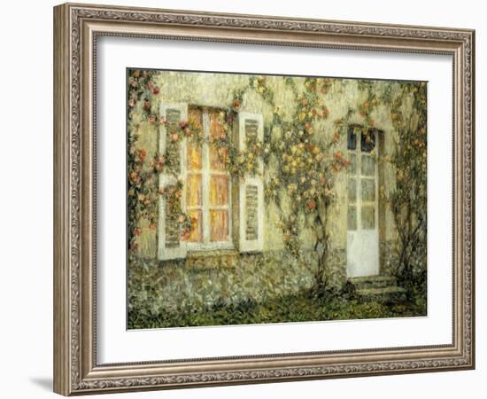 The House of Roses; Les Maison Aux Roses, 1936-Henri Eugene Augustin Le Sidaner-Framed Giclee Print