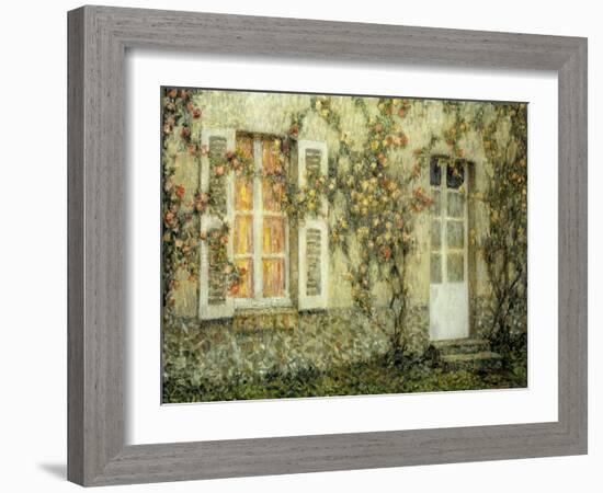 The House of Roses; Les Maison Aux Roses, 1936-Henri Eugene Augustin Le Sidaner-Framed Giclee Print