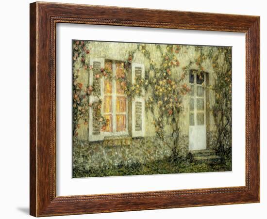 The House of Roses; Les Maison Aux Roses, 1936-Henri Eugene Augustin Le Sidaner-Framed Giclee Print