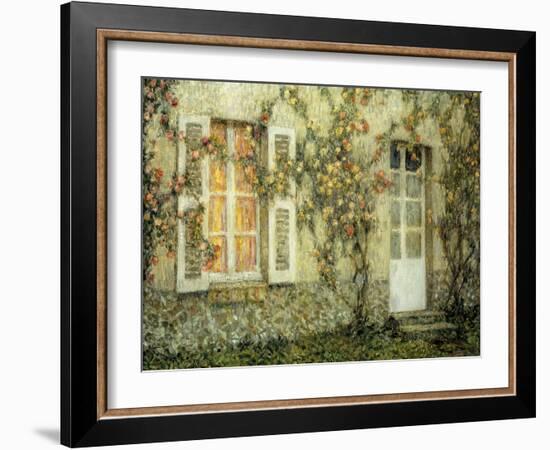 The House of Roses; Les Maison Aux Roses, 1936-Henri Eugene Augustin Le Sidaner-Framed Giclee Print