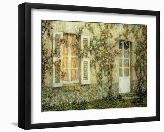 The House of Roses; Les Maison Aux Roses, 1936-Henri Eugene Augustin Le Sidaner-Framed Giclee Print