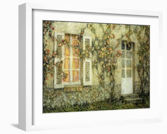 The House of Roses; Les Maison Aux Roses, 1936-Henri Eugene Augustin Le Sidaner-Framed Giclee Print