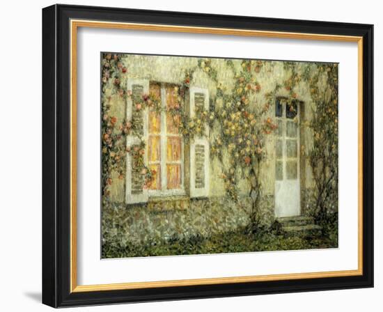 The House of Roses; Les Maison Aux Roses, 1936-Henri Eugene Augustin Le Sidaner-Framed Giclee Print