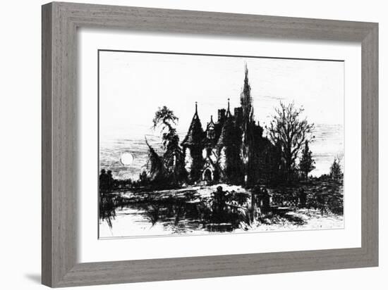 The House of Usher, Illustration from 'The Works of Edgar Allan Poe', 1884-Robert Swain Gifford-Framed Giclee Print