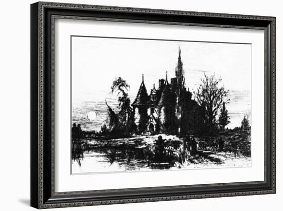 The House of Usher, Illustration from 'The Works of Edgar Allan Poe', 1884-Robert Swain Gifford-Framed Giclee Print