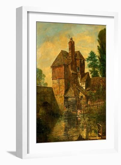 The House on Harnham Bridge, Salisbury, Wiltshire, C.1860-null-Framed Giclee Print