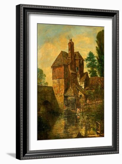 The House on Harnham Bridge, Salisbury, Wiltshire, C.1860-null-Framed Giclee Print