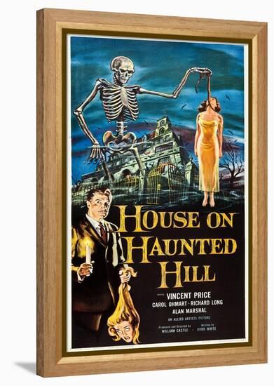 The House on Haunted Hill, Vincent Price, 1959-null-Framed Stretched Canvas