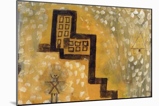 The House on the Hill-Paul Klee-Mounted Giclee Print