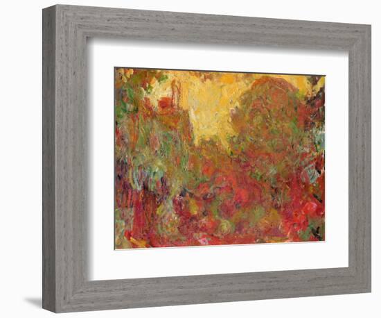 The House Seen from the Rose Garden, 1922-24-Claude Monet-Framed Premium Giclee Print