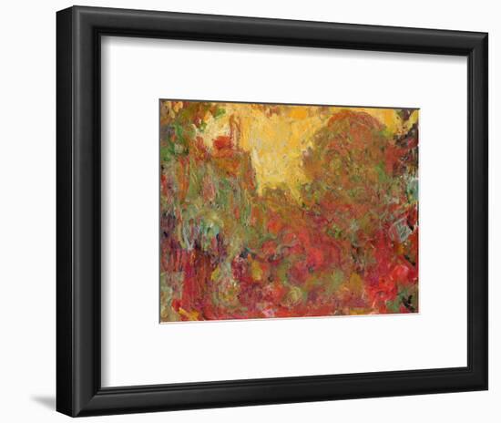 The House Seen from the Rose Garden, 1922-24-Claude Monet-Framed Premium Giclee Print