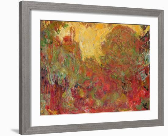 The House Seen from the Rose Garden, 1922-24-Claude Monet-Framed Giclee Print