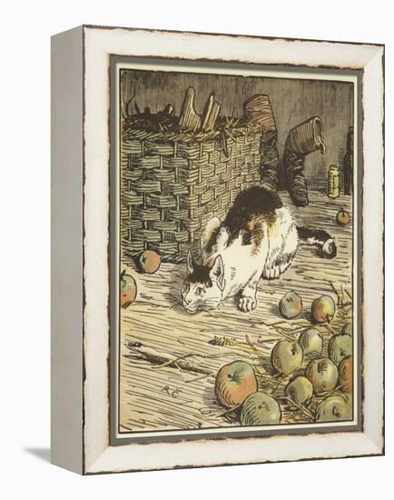 The House that Jack Built (Colour Litho)-Randolph Caldecott-Framed Premier Image Canvas