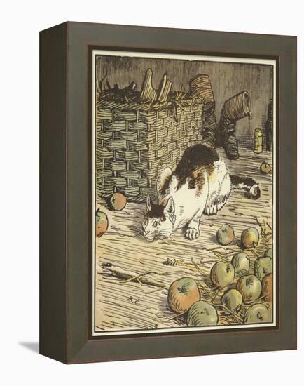 The House that Jack Built (Colour Litho)-Randolph Caldecott-Framed Premier Image Canvas