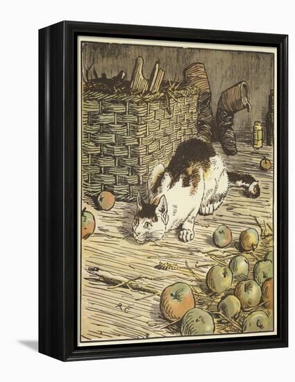 The House that Jack Built (Colour Litho)-Randolph Caldecott-Framed Premier Image Canvas