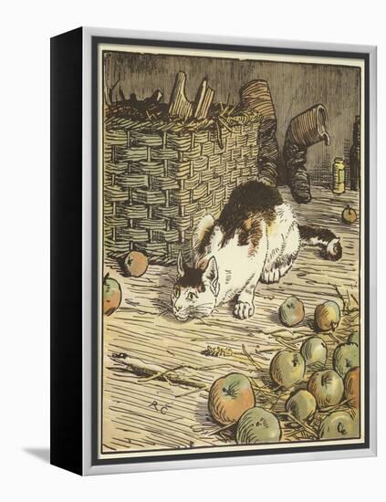 The House that Jack Built (Colour Litho)-Randolph Caldecott-Framed Premier Image Canvas