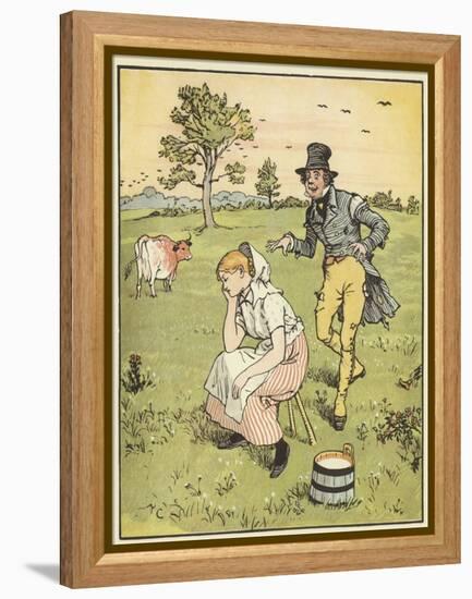 The House that Jack Built (Colour Litho)-Randolph Caldecott-Framed Premier Image Canvas