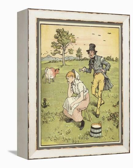 The House that Jack Built (Colour Litho)-Randolph Caldecott-Framed Premier Image Canvas