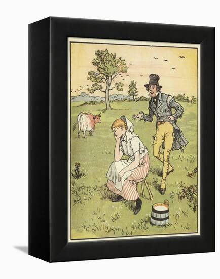 The House that Jack Built (Colour Litho)-Randolph Caldecott-Framed Premier Image Canvas