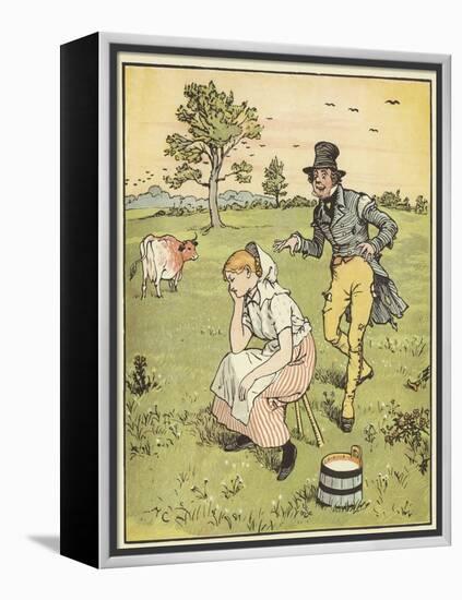 The House that Jack Built (Colour Litho)-Randolph Caldecott-Framed Premier Image Canvas