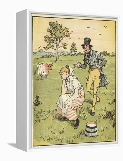 The House that Jack Built (Colour Litho)-Randolph Caldecott-Framed Premier Image Canvas