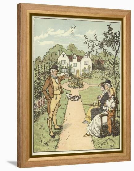 The House that Jack Built (Colour Litho)-Randolph Caldecott-Framed Premier Image Canvas