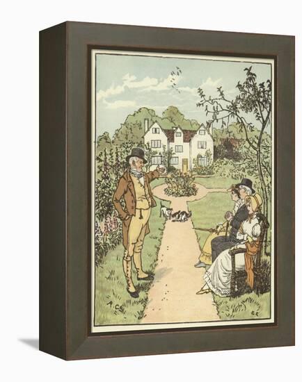 The House that Jack Built (Colour Litho)-Randolph Caldecott-Framed Premier Image Canvas