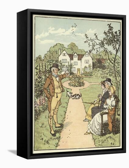 The House that Jack Built (Colour Litho)-Randolph Caldecott-Framed Premier Image Canvas