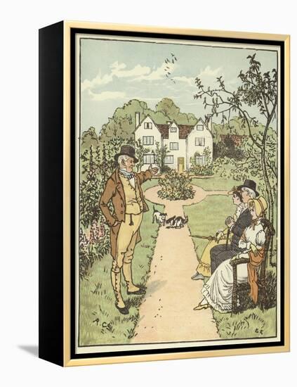 The House that Jack Built (Colour Litho)-Randolph Caldecott-Framed Premier Image Canvas