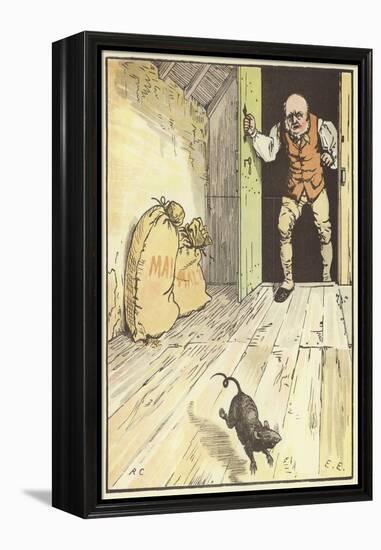 The House that Jack Built (Colour Litho)-Randolph Caldecott-Framed Premier Image Canvas