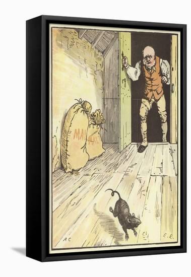 The House that Jack Built (Colour Litho)-Randolph Caldecott-Framed Premier Image Canvas