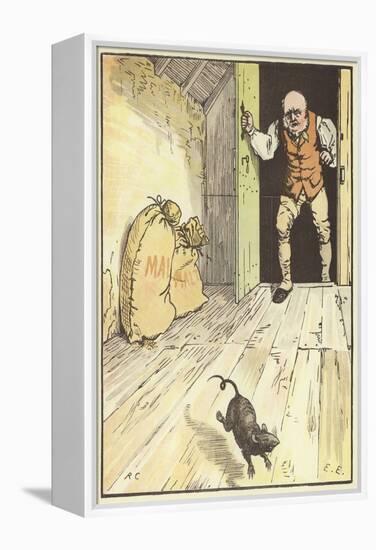 The House that Jack Built (Colour Litho)-Randolph Caldecott-Framed Premier Image Canvas