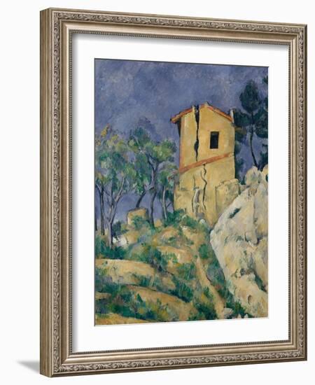 The House with the Cracked Walls, 1892-94-Paul Cezanne-Framed Giclee Print