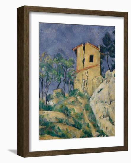 The House with the Cracked Walls, 1892-94-Paul Cezanne-Framed Giclee Print