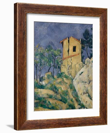 The House with the Cracked Walls, 1892-94-Paul Cezanne-Framed Giclee Print