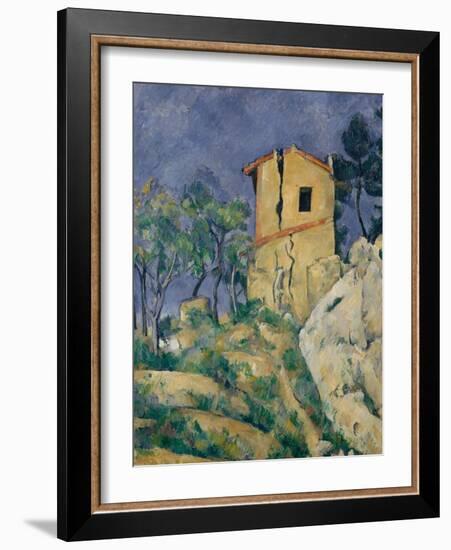 The House with the Cracked Walls, 1892-94-Paul Cezanne-Framed Giclee Print