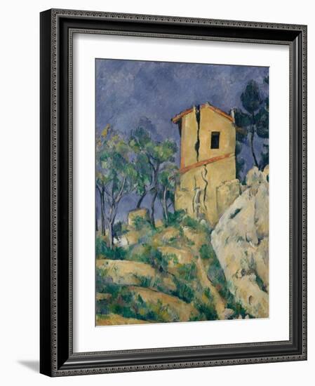 The House with the Cracked Walls, 1892-94-Paul Cezanne-Framed Giclee Print