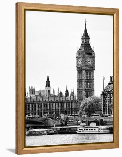 The Houses of Parliament and Big Ben - Hungerford Bridge and River Thames - City of London - UK-Philippe Hugonnard-Framed Premier Image Canvas