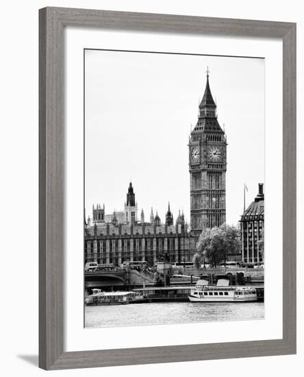 The Houses of Parliament and Big Ben - Hungerford Bridge and River Thames - City of London - UK-Philippe Hugonnard-Framed Photographic Print