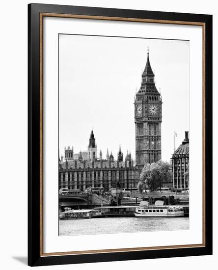 The Houses of Parliament and Big Ben - Hungerford Bridge and River Thames - City of London - UK-Philippe Hugonnard-Framed Photographic Print