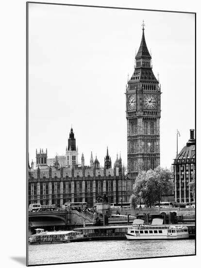 The Houses of Parliament and Big Ben - Hungerford Bridge and River Thames - City of London - UK-Philippe Hugonnard-Mounted Photographic Print