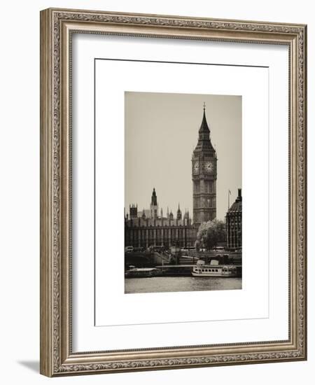 The Houses of Parliament and Big Ben - Hungerford Bridge and River Thames - City of London - UK-Philippe Hugonnard-Framed Art Print