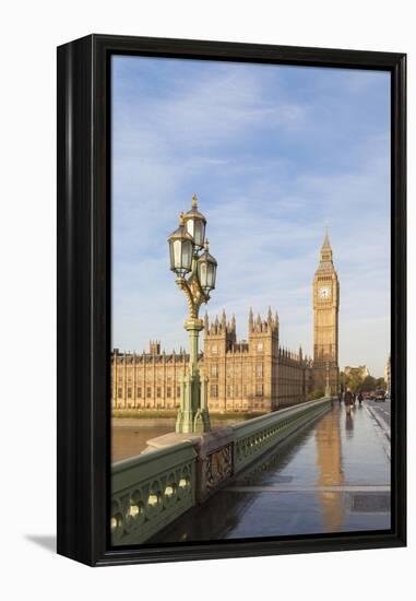 The Houses of Parliament and Westminster Bridge Bathed in Early Morning Light, London, England-null-Framed Premier Image Canvas